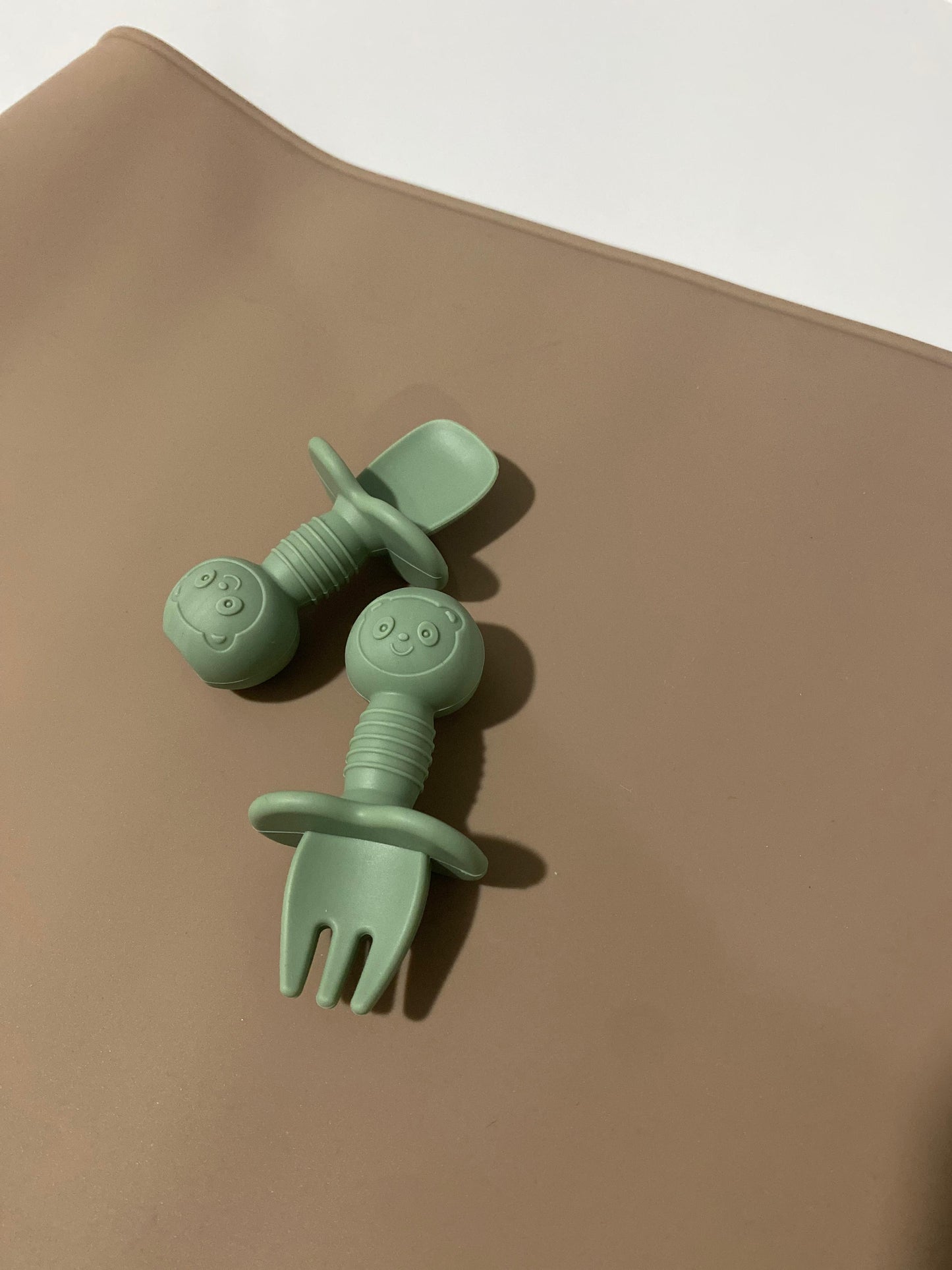 Colher e garfo em silicone